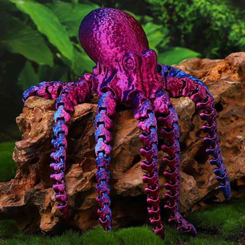 3D печатная фигурка осьминога креативная игрушка со свободным движением аквариум