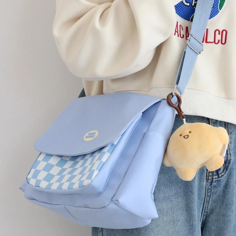 Ins Student Messenger Bag Class Casual Backpack Shoulder Bags Japanese Women's Bag Unisex Cloth Bag 2023 Fashion Handbags