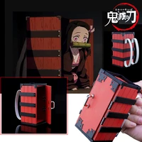 demon slayer kimetsu no yaiba kamado tanjirou kamado nezuko box keychain wooden figure wooden box model pendant keychains