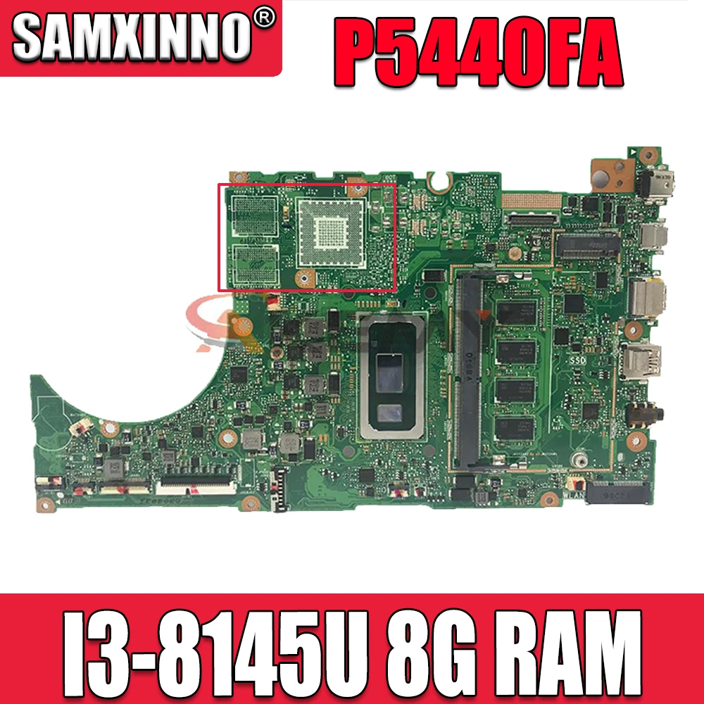 

Оригинальная материнская плата P5440FA P5440 P5440F P5440FA 8 Гб RAM I3-8145U CPU для материнской платы ноутбука asus