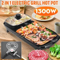 Multi-Function Separation Master Pot Hot Pot Fryer Grill Pan Non-Stick Grill BBQ Meal Skillet Barbecue Plate Roasting Pan