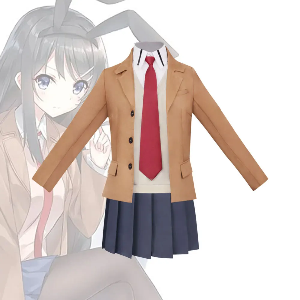 

Youth Pig Head Boy Will Not Dream Of Nunny Girl Senpai. Sakurajima Mai. Anime Cosplay Costume.