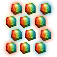 12pcs multi color light up led ice cubes with changing lights for bulk party supplies led night glowing light drinking ice cubes