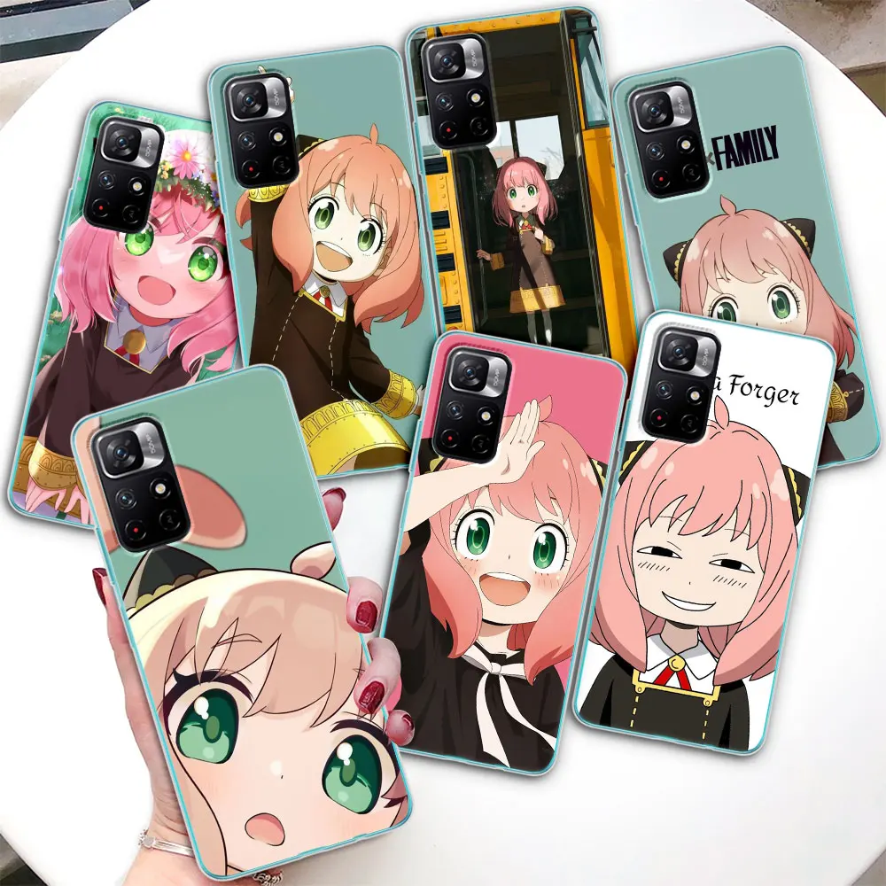 

Case for Xiaomi Redmi Note 12 Pro Plus 11 10 9S K40 11E 9 10S 8 8T 9T 7A 10C 11T 5G 11S TPU Phone Cover Spy Family Anya Forger