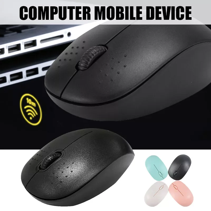 

Mini Wireless Notebook Mouse Macaron Color Mouse Anti-slip Texture Roller Design Within 10m Connectable Ergonomic Mouse