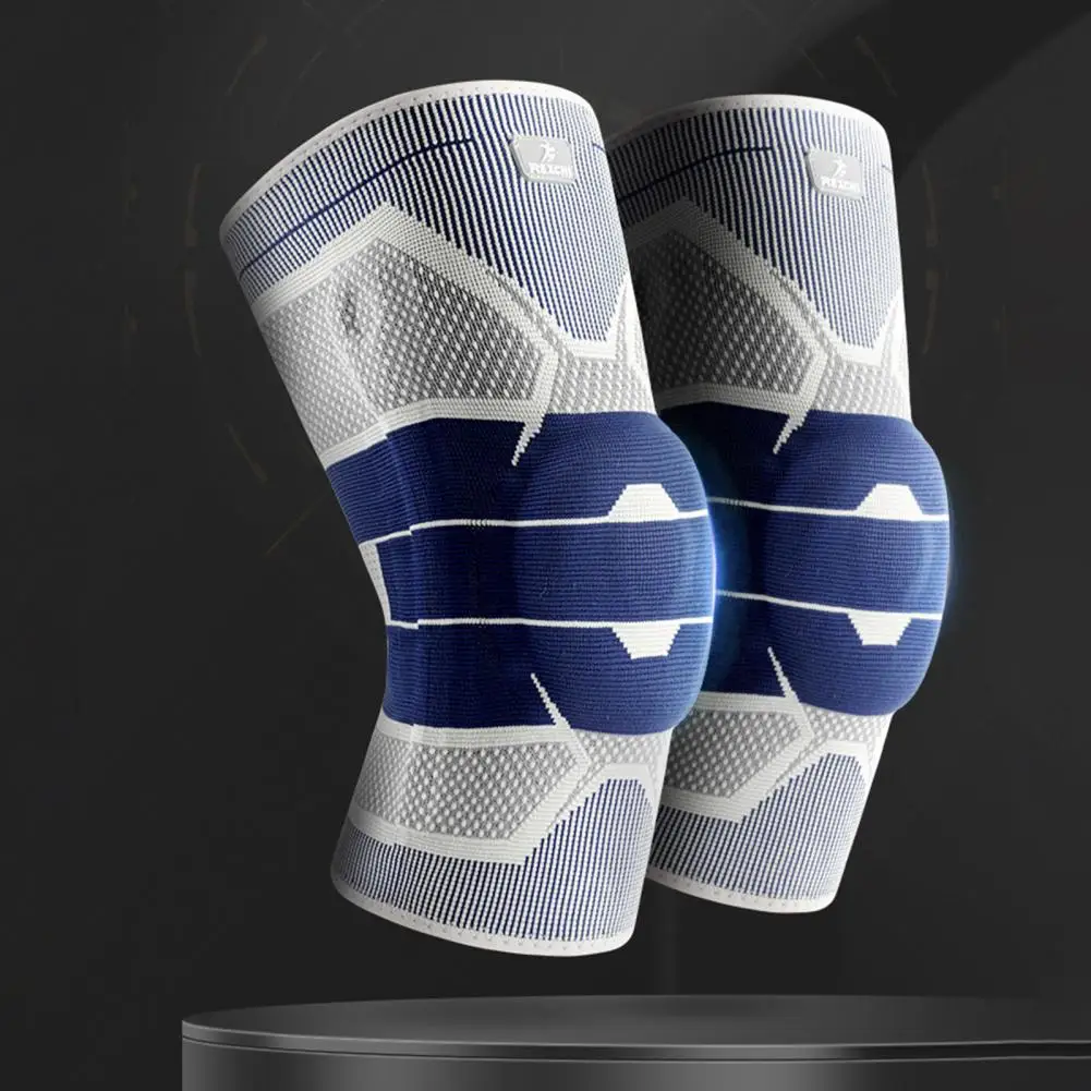 

Knee Brace Anti-slip Compression Knee Patella Arthritis Support Brace Bionic Human Curve Basketball Knee Pad for Fitness