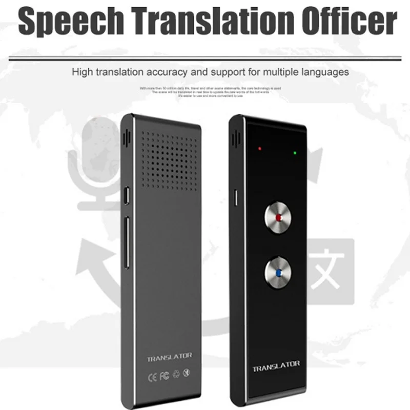 

2023 New T8+ Portable Voice Translator 2-way Instant Translate High Recognition Ability 30+ Languages Business Travel Genuine
