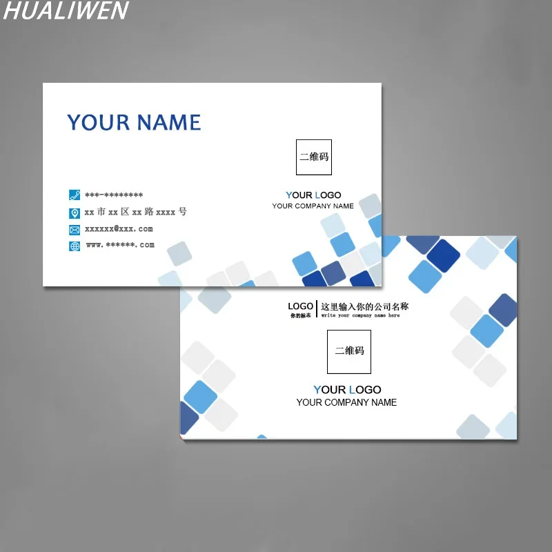 100 шт. персонализированные визитные карточки с цветным принтом ламинированные