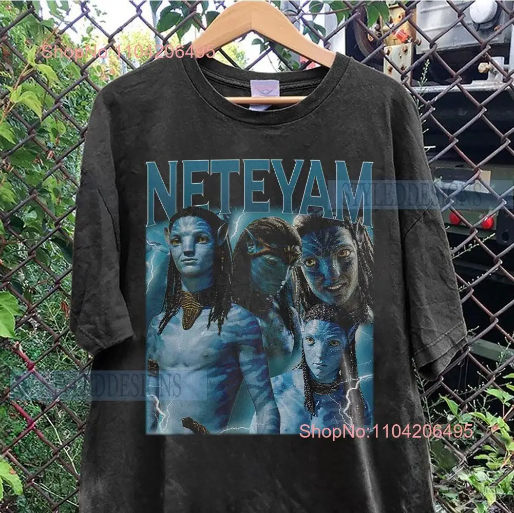 Ограниченная серия Neteyam винтажная футболка для женщин и мужчин с длинными или