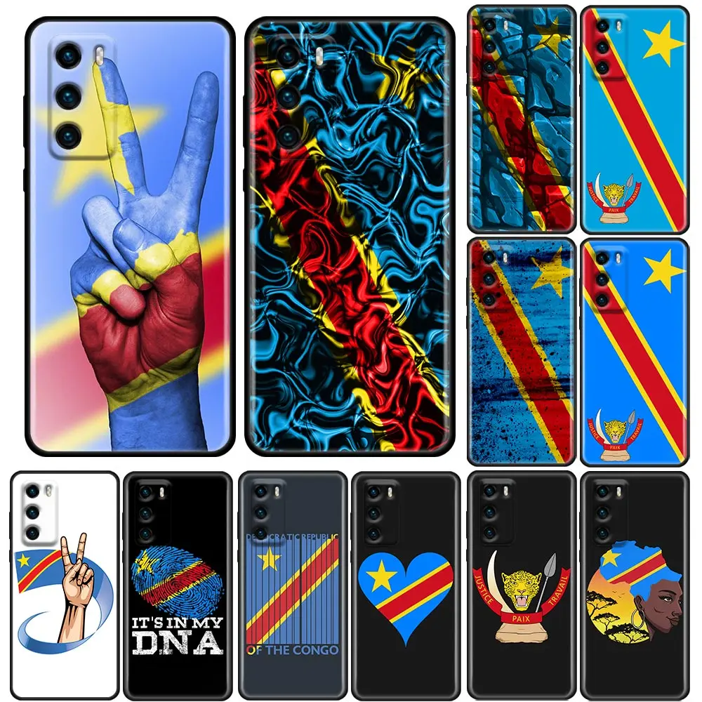 

Funda Case For HUAWEI P50 P40 P30 P20 P10 P9 P8 Plus MATE 30 20 20X 10 9 Pro Lite Case Flag of the Democratic Republic of Congo