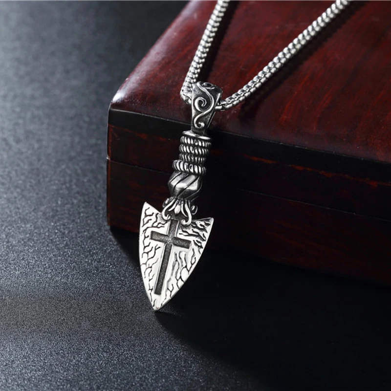 

New Korea Fashion Bow Arrow Necklace Men's Hip Hop Style Pendant steampunk Choker vintage Accessories Free Shipping