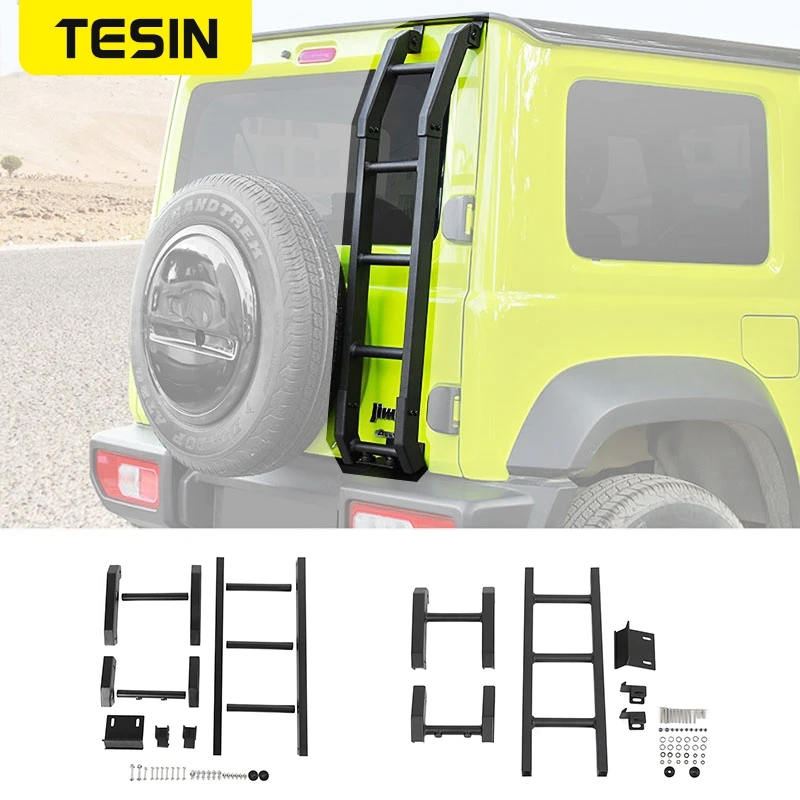 

TESIN Protective Frames For Suzuki Jimny JB74 2019+ Car Rear Door Tailgate Ladder Exterior Accessories For Suzuki Jimny 2019+