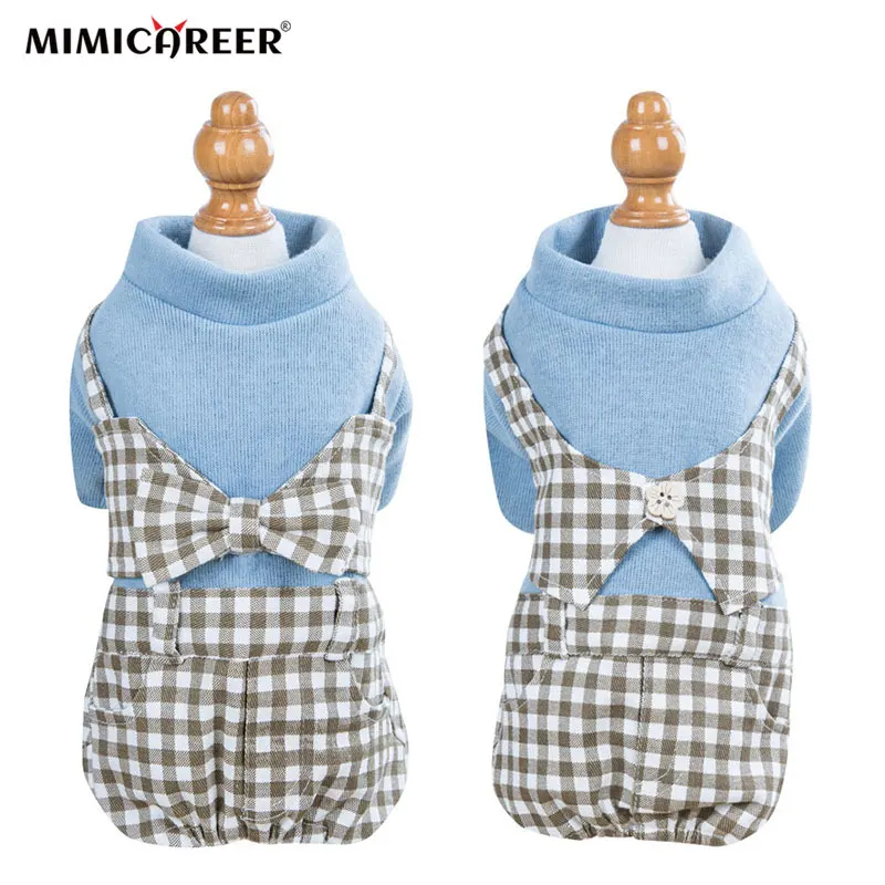 

Одежда для пары собак, Модный осенне-зимний комбинезон из двух частей для собак, простое подходящее худи для щенков, одежда в клетку, одежда ...