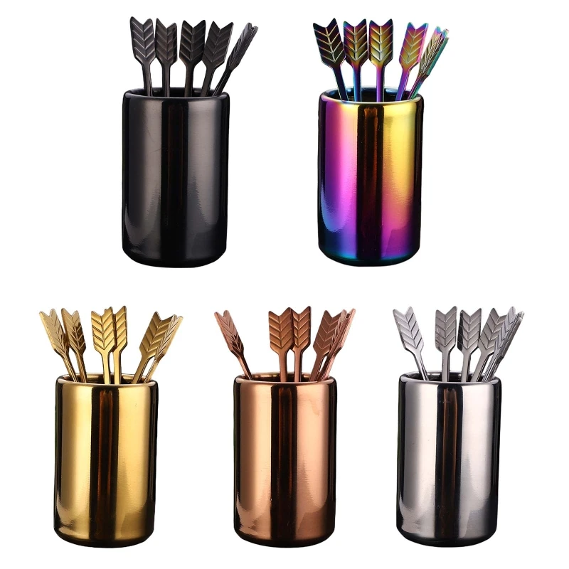 

Set of 5 Fruit Forks 304 Stainless Steel Material Dessert Forks Food Picks Perfect Gifts for Children 5 Colors to Choose