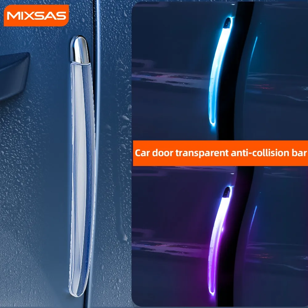 

MIXSAS Multi-function Vehicle Safety Warning Light Lamp Strip 612 Car Door Anti-Collision Bar Clear Auto Edge Protector Stickers