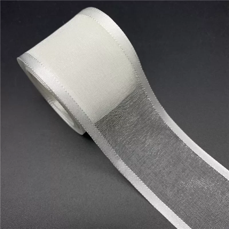 

20mm 25mm 38mm White Satin Edge Organza Ribbon Bow Hair Wedding Christmas Decoration Lace Crafts