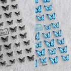 Новинка, наклейка для дизайна ногтей стикер для рукоделия 5D, ультратонкая бабочка, декоративная наклейка для дизайна ногтей, декоративная наклейка