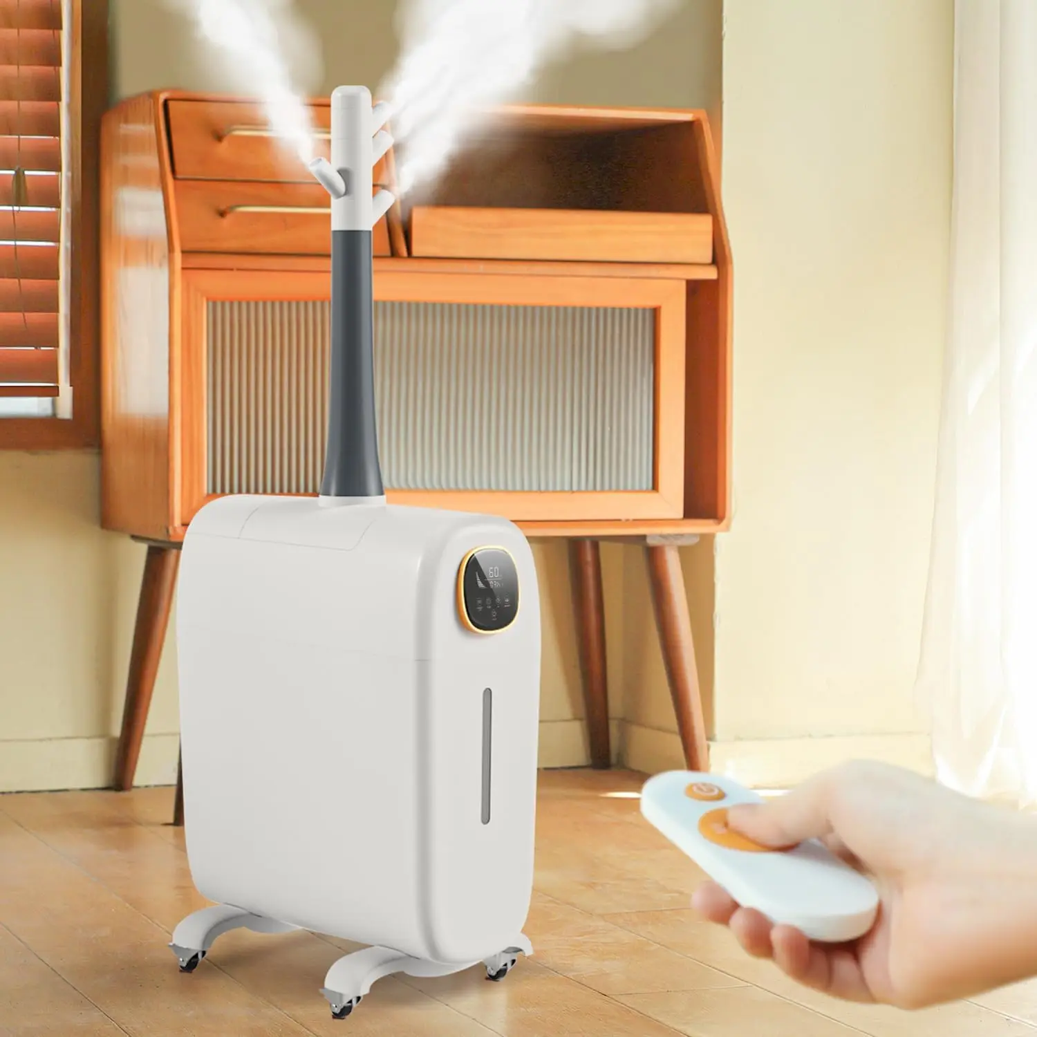 

for Large Room Home, 6.6Gal/25L Large Humidifier Whole House Humidifier 3000 sq.ft, Cool Mist Top Fill Floor Commercial and Indu