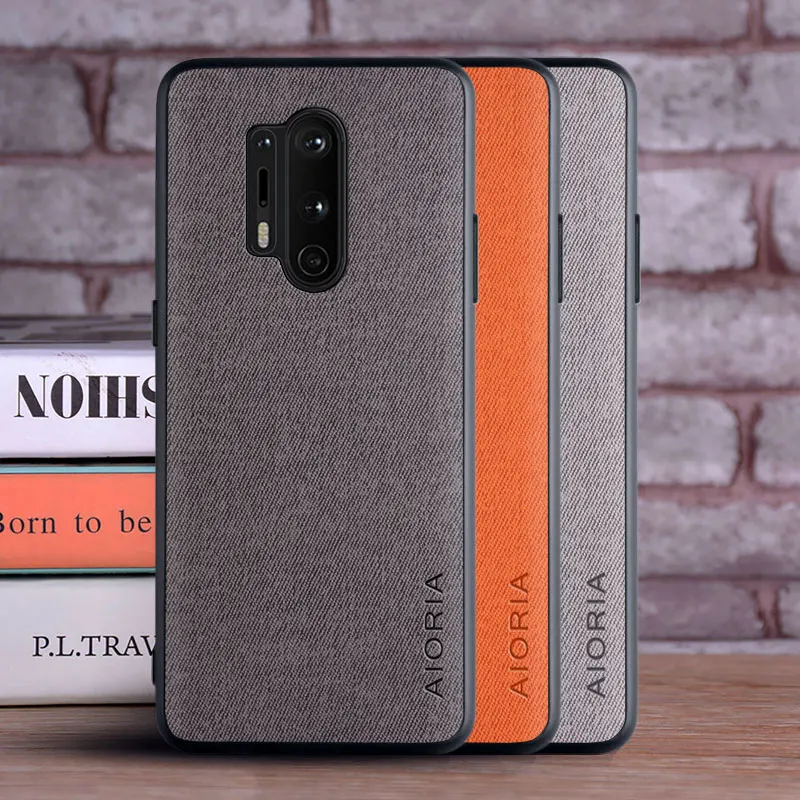 

Case for Oneplus 8 8 Pro 8T coque Luxury textile Leather skin soft TPU hard phone cover for Oneplus 8 8 Pro 8T case