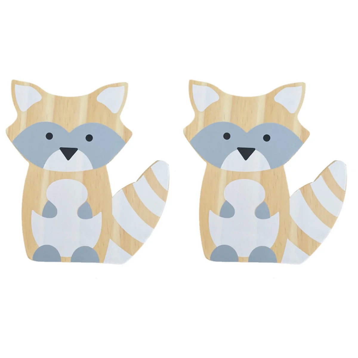 

2 pcs Wooden Adornment Creative Small Ornament Chic Desktop Decor