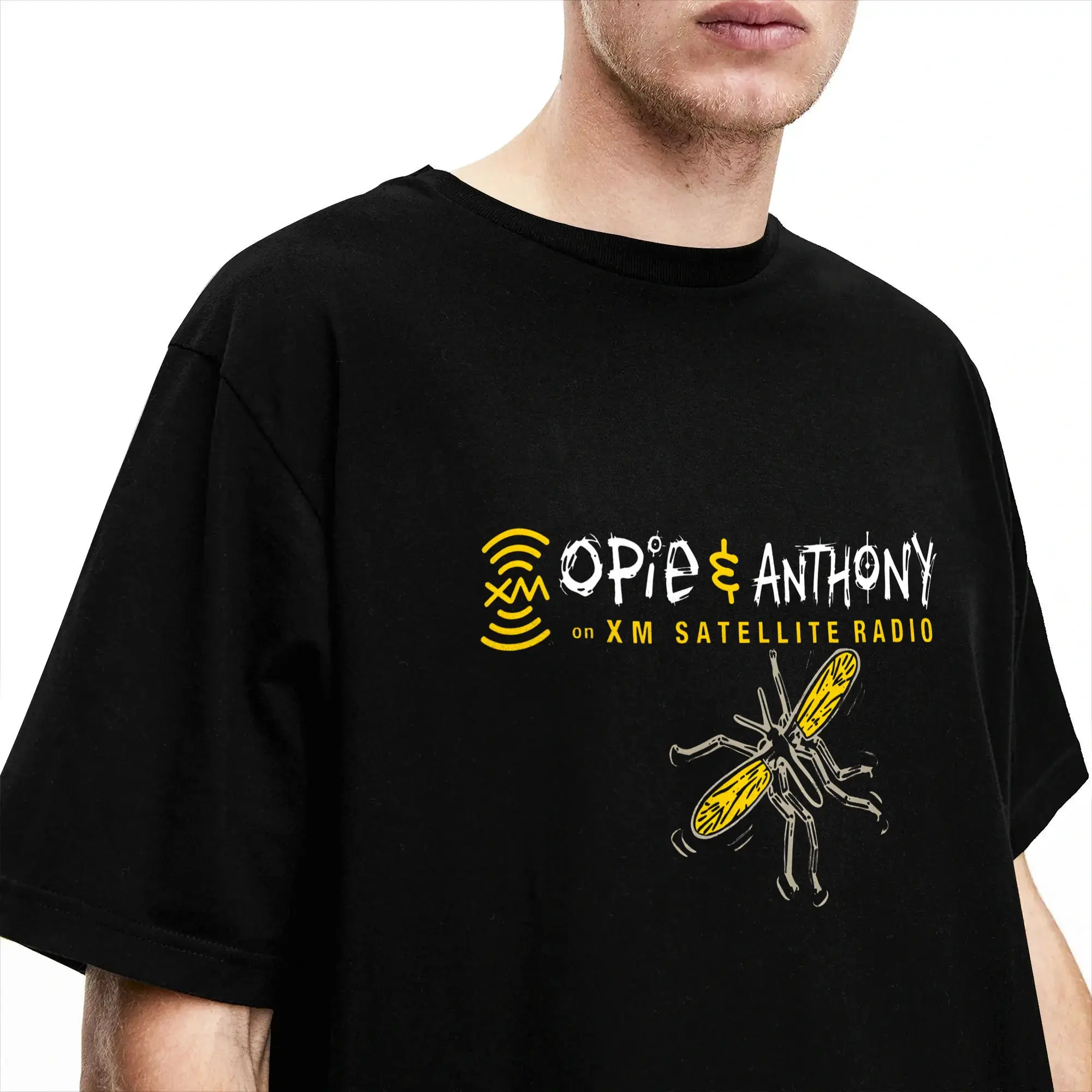 Фото Футболка из 100% хлопка для мужчин с принтом американского телешоу Opie And Anthony, футболки Y2K, футболка оверсайз, повседневная одежда №3