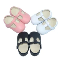 Baby T-Strap First Walker Toddler Girls Shoe Genuine Leather Baby Moccasin Princess Rubber Sole Newborn Baby Girl Mary Jane Shoe
