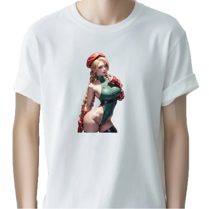 Фото Футболка Waifu Street Fighter для мужчин и филе, Ecchi Hentai, Ahegao, манга-йога, аниме Harajuku, Vêtements popu №4