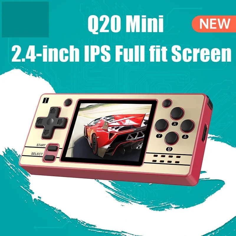 

POWKIDDY Q20 MINI Open Source 2.4 Inch Fully Fit IPS Screen Handheld Game Console Retro PS1 New Game Players Children's gifts