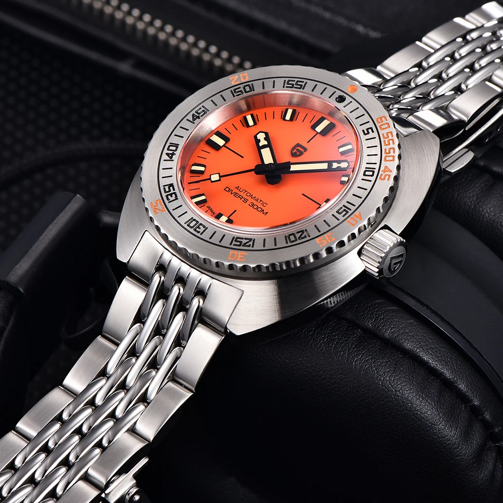 Фото Мужские автоматические механические часы PAGANI DESIGN, японский механизм Seiko NH38A, 40 мм, сапфировое стекло, нержавеющая сталь, водонепроницаемые, reloj hombre №2