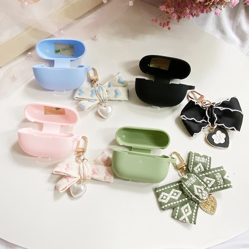 

Для Honor Earbuds X1 / earbuds X2 чехол Модный холщовый брелок Подвеска силиконовый защитный чехол для наушников Honor X1