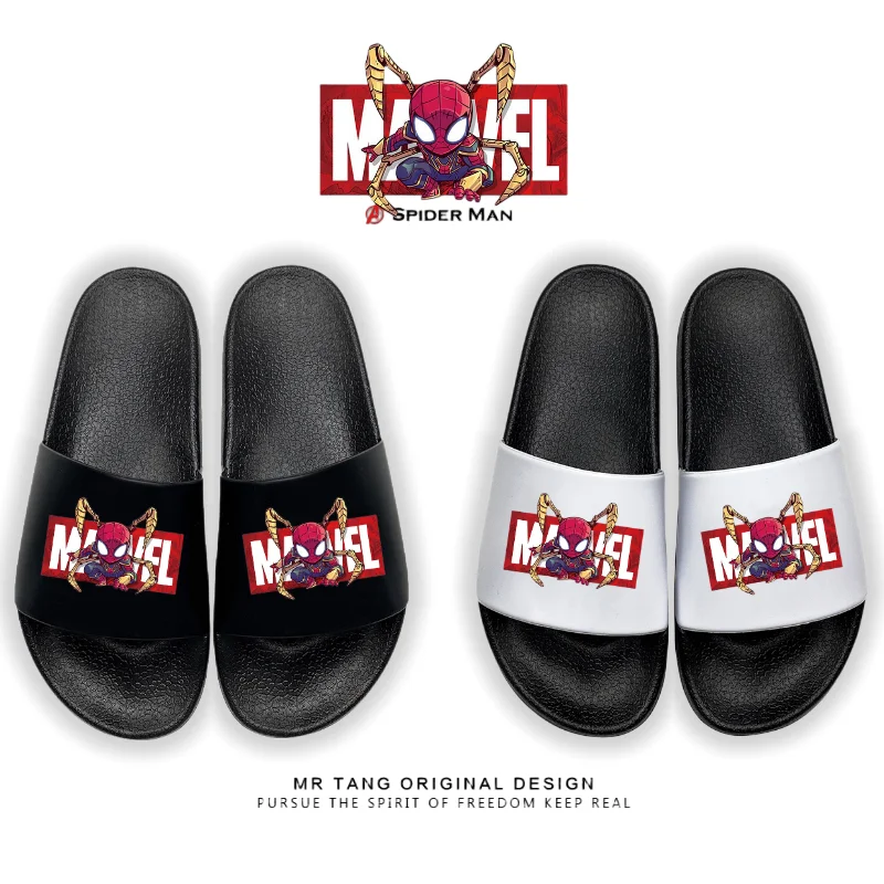 

Marvel slippers men's trendy brand Spiderman Venom personality student dormitory creative indoor non-slip deodorant flip flops