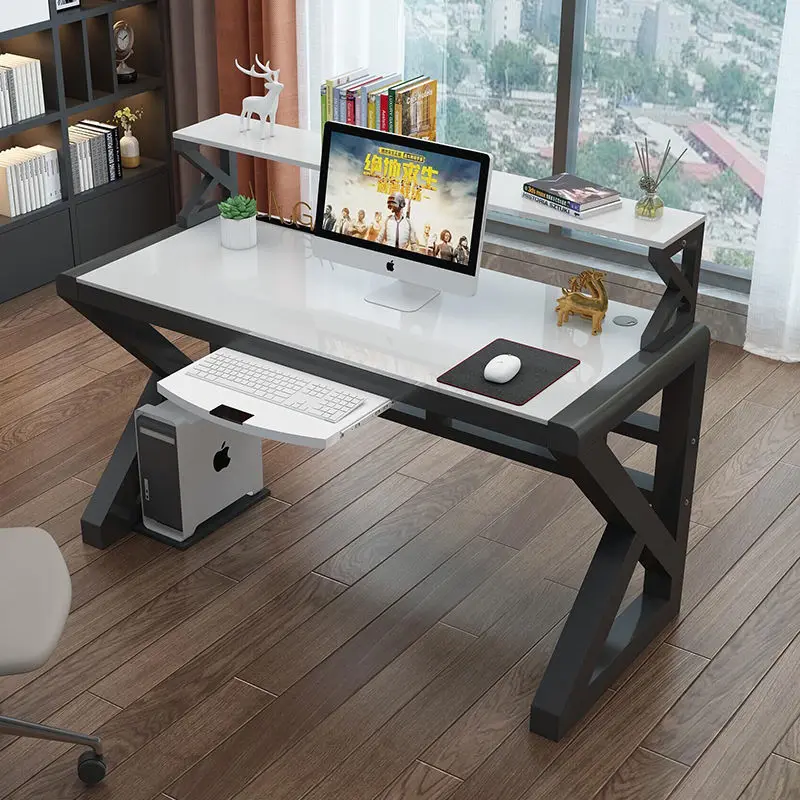 Закаленное Освещение для дома и офиса, простой современный стол, стол для учебы, офисный стол, игровой стол, мебель, стол