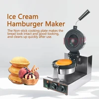 itop gelato panini press machine commercial ice cream waffle maker krapfen bread hamburger filling machine 10cm 1200w 110v 220v