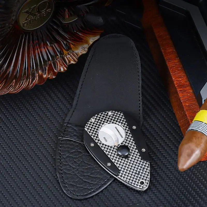 Резак для сигар из нержавеющей стали 2 лезвия ножницы отделки углеродного