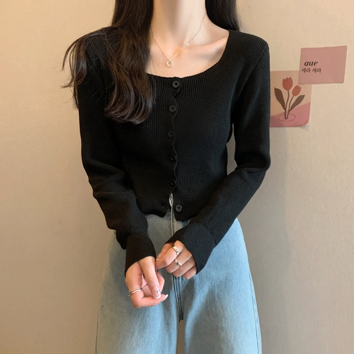 Настоящий снимок реальная цена Осенний корейский чистый приталенный короткий