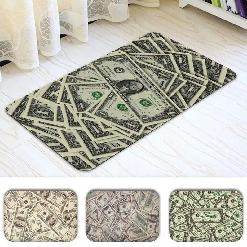 

Dollars Room Mats Rectangle Anti-slip Home Soft Badmat Front Door Indoor Outdoor Mat Toilet Rug