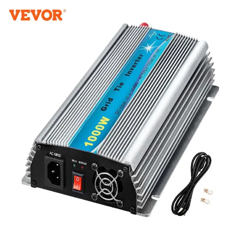 

Инвертор солнечной панели VEVOR 1000 Вт, MPPT, чистая синусоида, 10,8-30 в/20-45 В до 115 в