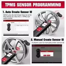 Фото 2026-LAUNCH X431 I-TPMS Диагностический инструмент для измерения давления в шинах автомобиля, активное программирование датчиков 315/433 МГц для Android / X431 V (аналог TSGUN) №4