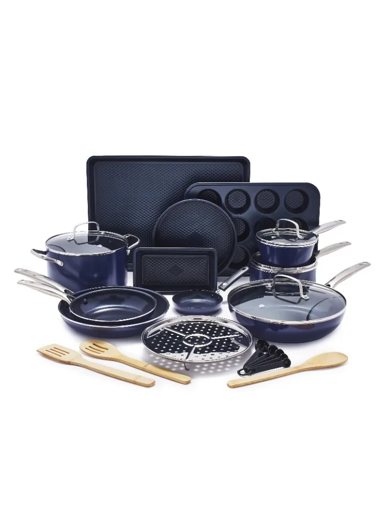 

Blue Diamond Cookware 20pc Set, Blue