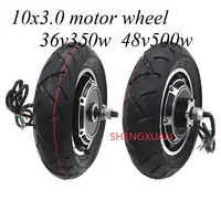 10x3.0 motor Wheel   10 inch 36v48v 350w-500w motor inner and outer tire conversion kit electric scooter