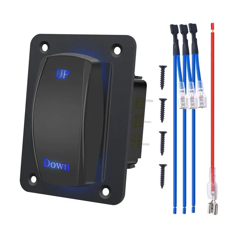 

Switch Panel USB Slot Socket 12V 20A/24V 10A Rocker Switches Toggle for Car SUV Marine RV Camper Waterproof