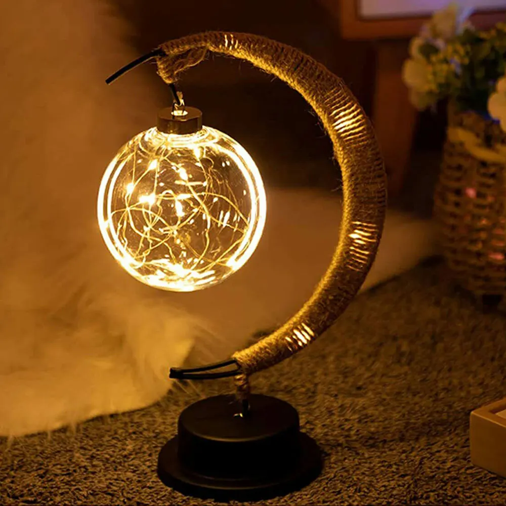 3D Night Lamp LED Moon Sepak Takraw Lamp Christmas Decoration Bedside Light Night Light