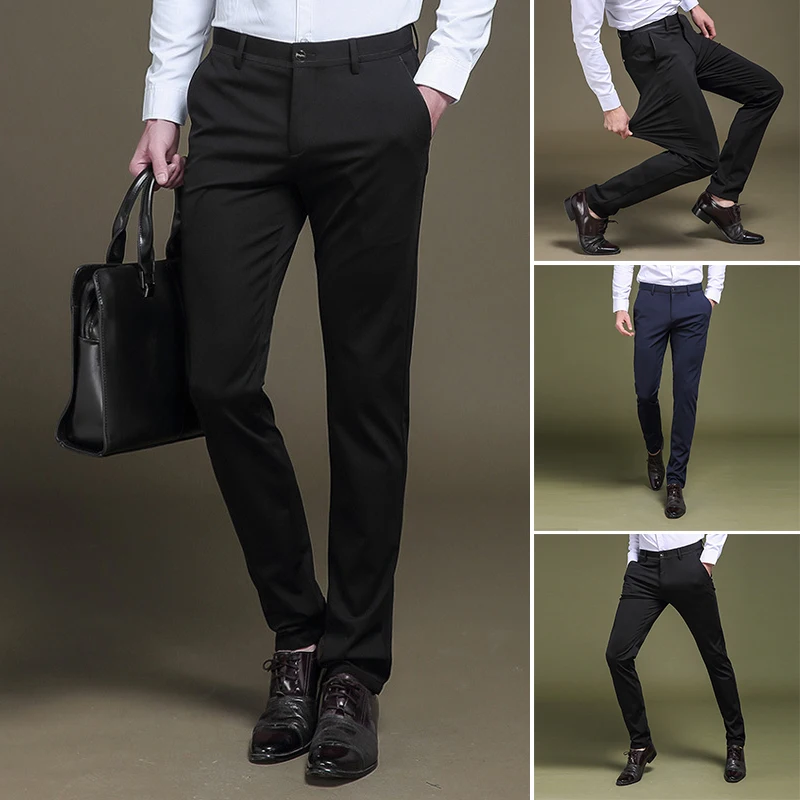 

Men's Casual Pants Summer Youth Business Men's Slim Mid-Waist Men's Trousers Men's Casual Pants Non-Iron Stretch Trousers NOV99