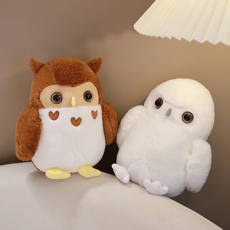 

Kawaii Owl Cartoon Simulation Sleeping Pillows Soft Stuffed Animals Eagle Bird Sofa Decor Cartoon Bird Toys For Kids Gift