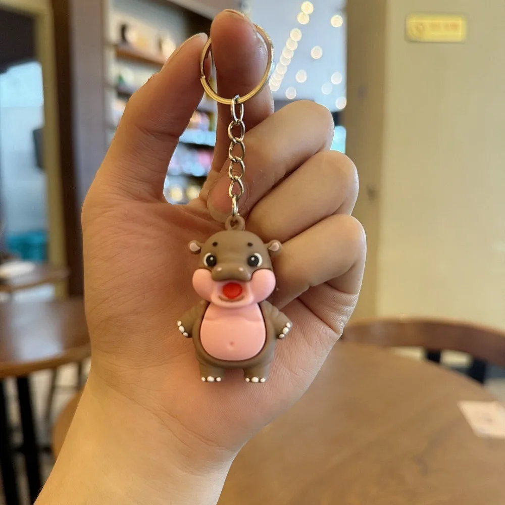 4 шт. милый брелок с подвеской в виде бегемота мультяшный MooDeng сумка бегемотом