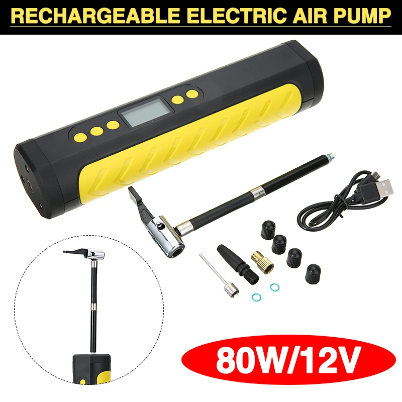 12V Portable Vehicle Mounted Inflation Pump Tire Electric Ha