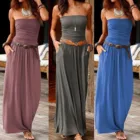 Женское Повседневное платье без рукавов, элегантное свободное платье-трапеция до пола с запахом на груди, летнее платье, лето 2022