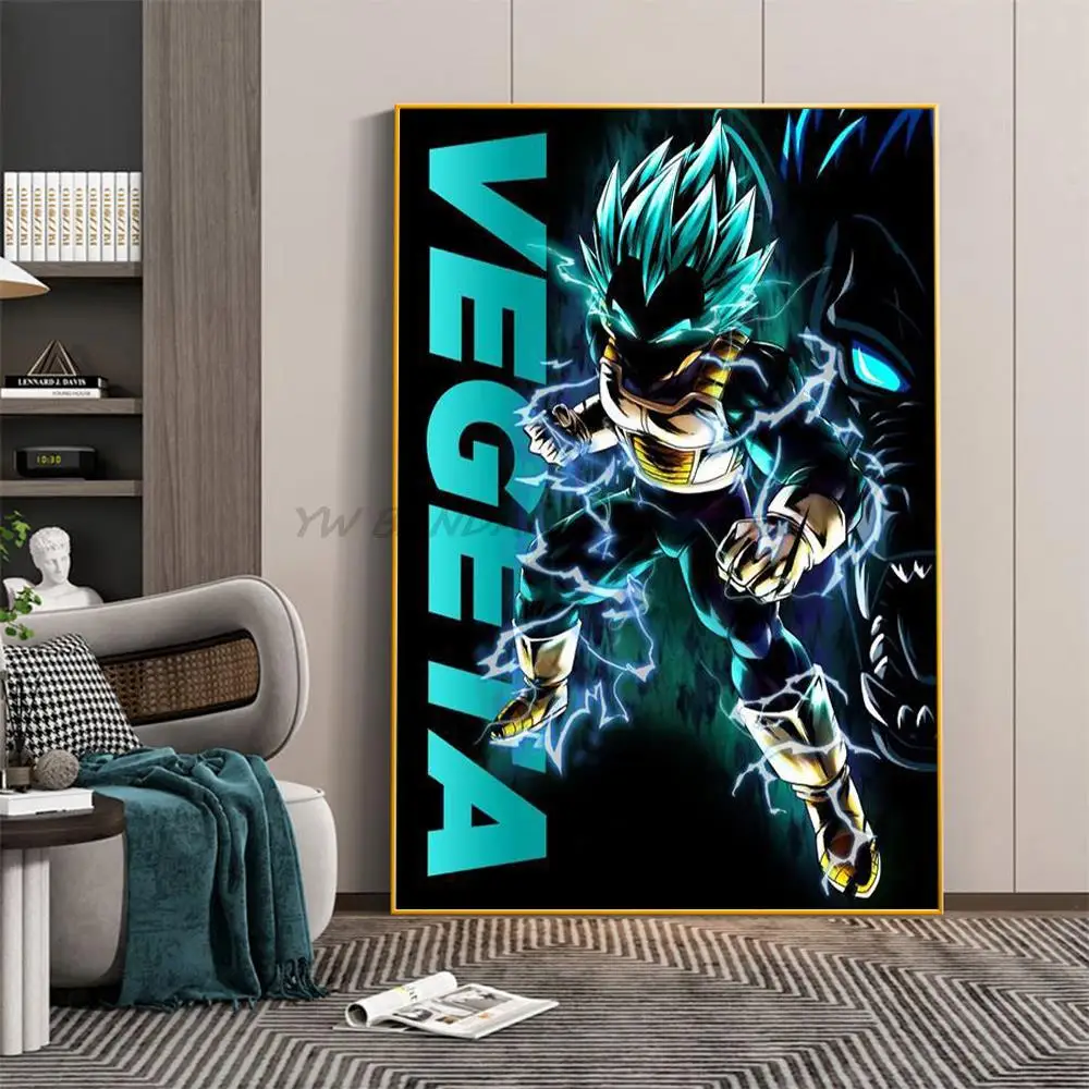 

Japanese anime dragon ball Canvas paintings Prints Goku Cool Super Saiyan figure poster Pictures room decor Cuadros Para Salon