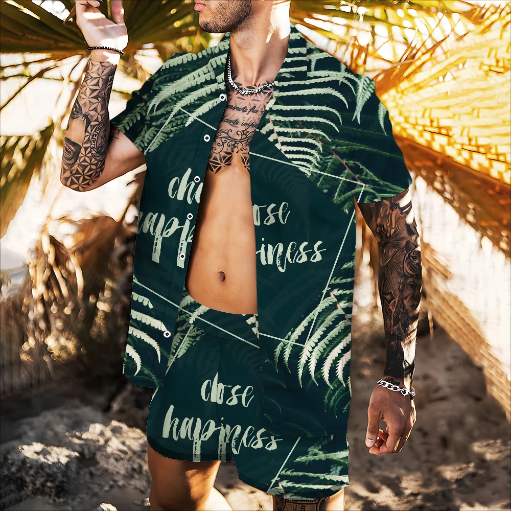 

2022 New Summer Top Short Sleeve Floral Shirt 3d Printing Hawaiian Beach Vacation Fashion Trend Loose Retro Casual Prin Blow