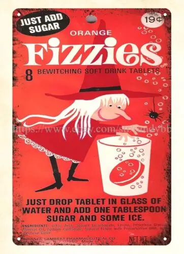 Планшеты Fizzies 1960s для безалкогольных напитков металлические жестяные знаки